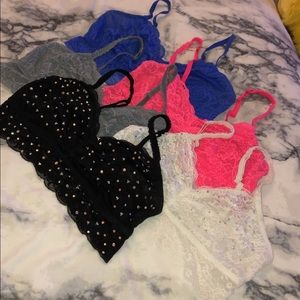 Set of 5 VS Pink Bralettes